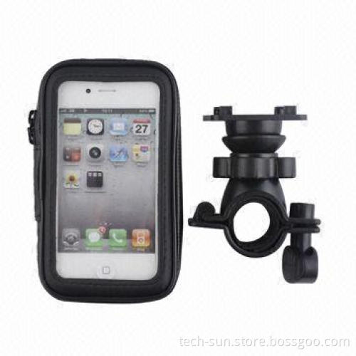 Bike Holder Mount for iPhone 5, Waterproof PU Cover, with Zipper